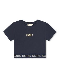 Otroška kratka majica Michael Kors mornarsko modra barva