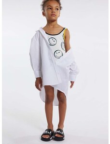 Otroška bombažna obleka Marc Jacobs bela barva