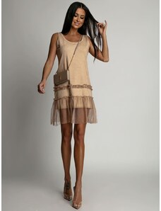 FASARDI Beige dress on hangers with frills