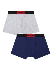 Otroške boksarice HUGO 2-pack mornarsko modra barva