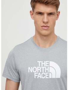 Športna kratka majica The North Face Reaxion Easy siva barva