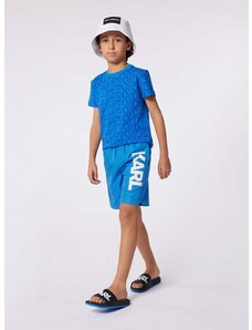 Otroška bombažna kratka majica Karl Lagerfeld