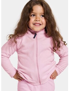 Otroški pulover Didriksons MONTE KIDS FZ 10 roza barva