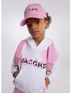 Otroški pulover Marc Jacobs bela barva, s kapuco