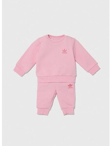 Komplet za dojenčka adidas Originals roza barva