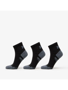Under Armour Performance Cotton 3-Pack QTR Socks Black