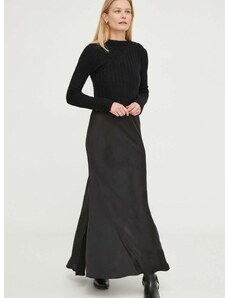 Obleka in pulover z volno AllSaints črna barva