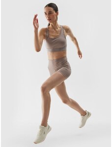 4F Women's recycled material short training leggings - beige