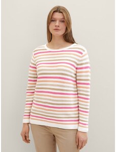 Tom Tailor Strukturiran pulover - Vzorec-večbarvna