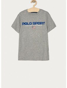 Otroška kratka majica Polo Ralph Lauren siva barva