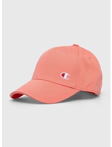 Bombažna bejzbolska kapa Champion roza barva