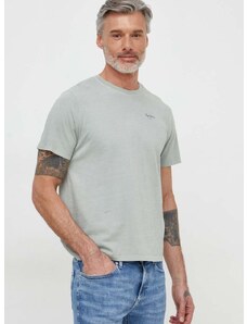 Bombažna kratka majica Pepe Jeans Jacko moška, zelena barva