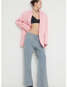Suknjič Moschino Jeans roza barva
