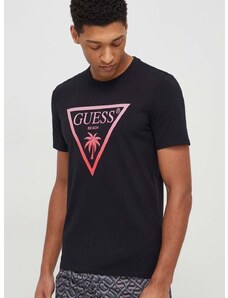 Kratka majica Guess moški, črna barva
