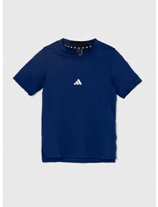 Otroška kratka majica adidas mornarsko modra barva