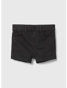 Otroške kratke hlače iz jeansa Guess črna barva