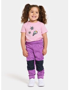Otroške hlače Didriksons LÖVET KIDS PANT 8 vijolična barva