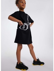 Otroška bombažna obleka Marc Jacobs črna barva