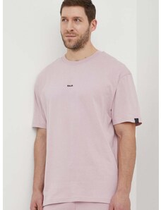Bombažna kratka majica BALR. moški, roza barva