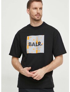 Bombažna kratka majica BALR. moški, črna barva
