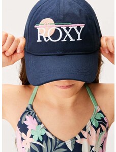 Otroška bombažna bejzbolska kapa Roxy BLONDIE GIRL mornarsko modra barva