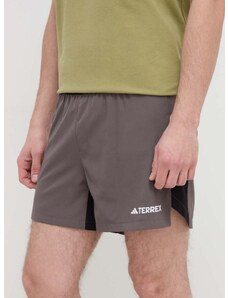 Pohodne kratke hlače adidas TERREX Multi siva barva