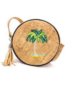 CORK Okrogla torbica iz plute - Coconut tree
