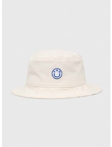 Bombažni klobuk Hugo Blue bela barva