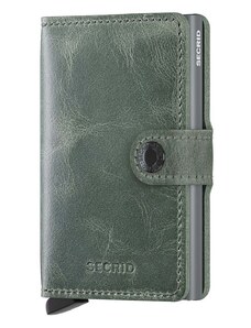 Usnjena denarnica Secrid Miniwallet Vintage Sage zelena barva