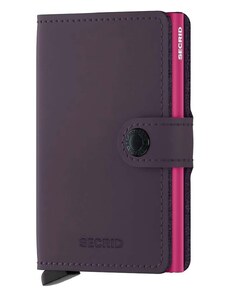 Usnjena denarnica Secrid Miniwallet Matte Dark Purple-Fuchsia vijolična barva