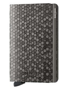 Usnjena denarnica Secrid Slimwallet Hexagon Grey siva barva