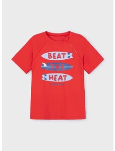 Otroška plavalna majica Mayoral rdeča barva
