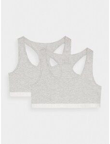 4F Women's casual cotton bra (2-pack) - grey