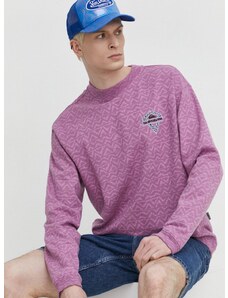 Bombažen pulover Quiksilver moška, roza barva
