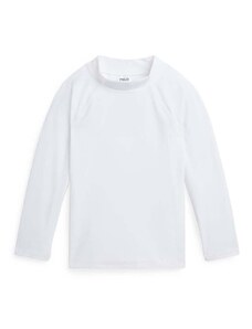 Otroška dolga majica za kopanje Polo Ralph Lauren bela barva