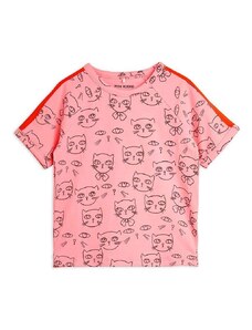 Otroška kratka majica Mini Rodini roza barva