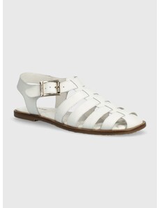 Usnjeni sandali Barbour Macy ženski, bela barva, LFO0683WH12