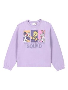 Otroški bombažen pulover Coccodrillo vijolična barva