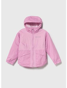 Otroška jakna Columbia Rainy Trails Fleece roza barva
