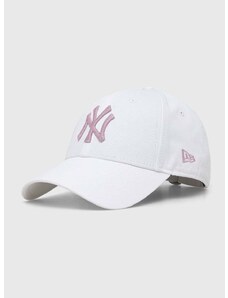 Bombažna bejzbolska kapa New Era bela barva, NEW YORK YANKEES