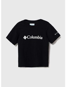 Otroška bombažna kratka majica Columbia Valley Creek Short črna barva