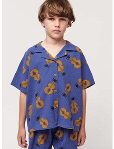 Otroška bombažna srajca Bobo Choses mornarsko modra barva