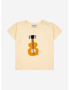 Otroška bombažna kratka majica Bobo Choses rumena barva