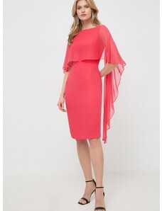 Svilena obleka Luisa Spagnoli rdeča barva