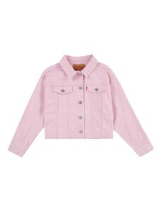 Otroška jeans jakna Levi's LVG COLOR BABY BAGGY TRUCKER roza barva