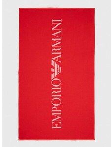 Bombažna brisača Emporio Armani Underwear rdeča barva