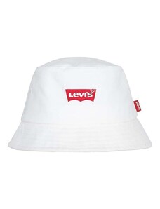 Otroški bombažni klobuk Levi's LAN LEVIS BATWING BUCKET CAP bež barva