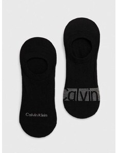 Nogavice Calvin Klein 2-pack moški, črna barva