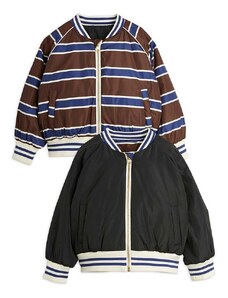 Otroška dvostranska jakna Mini Rodini rjava barva