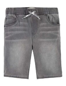 Otroške kratke hlače iz jeansa Levi's LVB SKINNY DOBBY SHORT siva barva